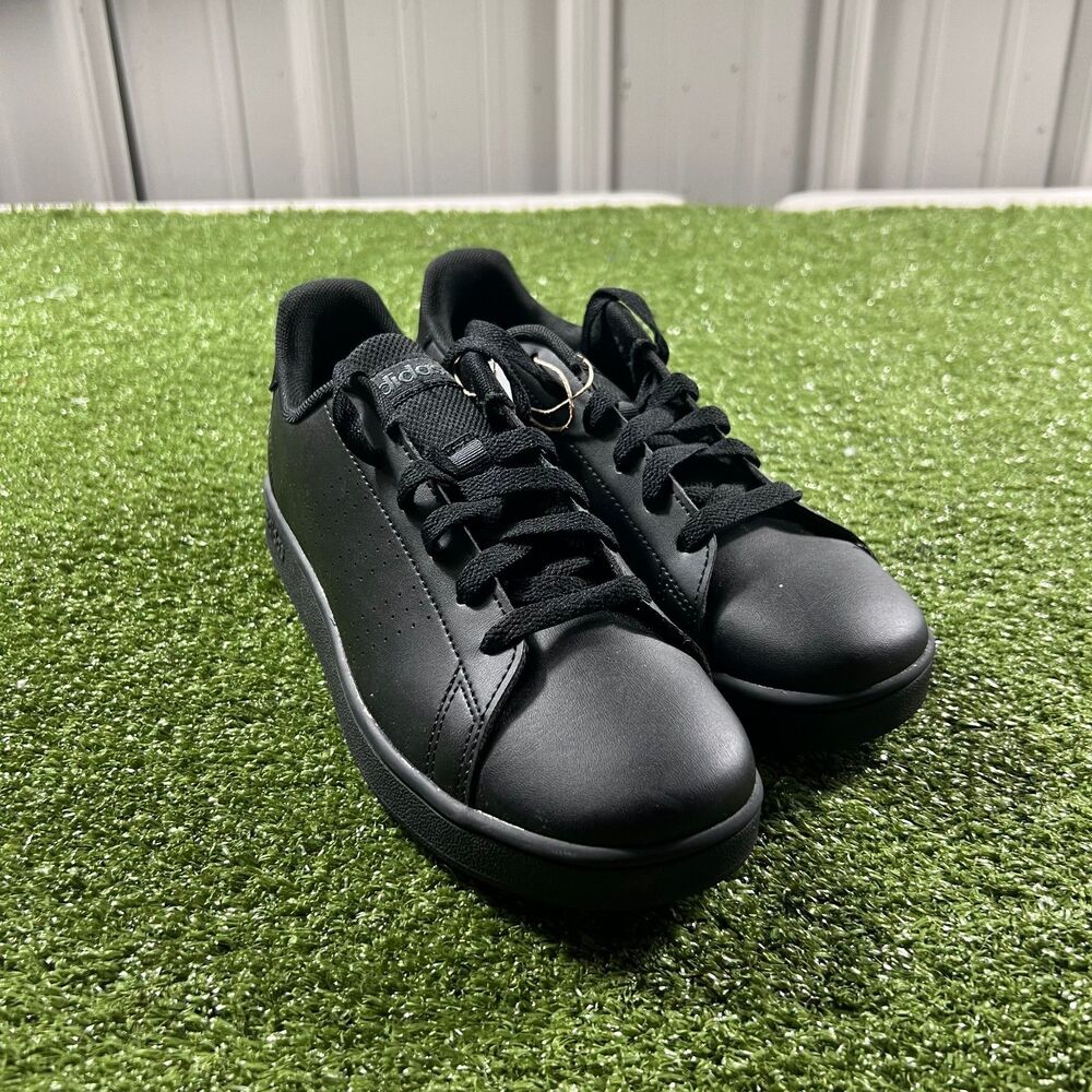 adidas Advantage Kids Sneakers Big Kids Size 4 Triple Black Shoes New with Tags